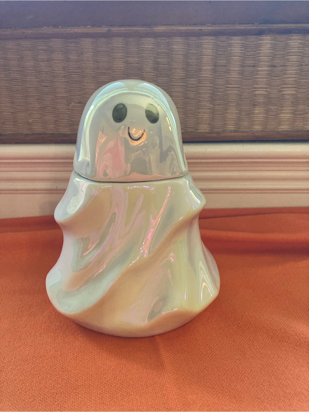 Iridescent White Ghost Ceramic Figurine - Brand